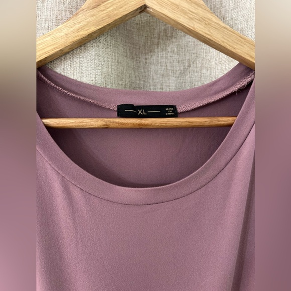 Womens Plain Solid Short Sleeve Casual Pockets Midi Dress with Belt Purple - Picture 3 of 9